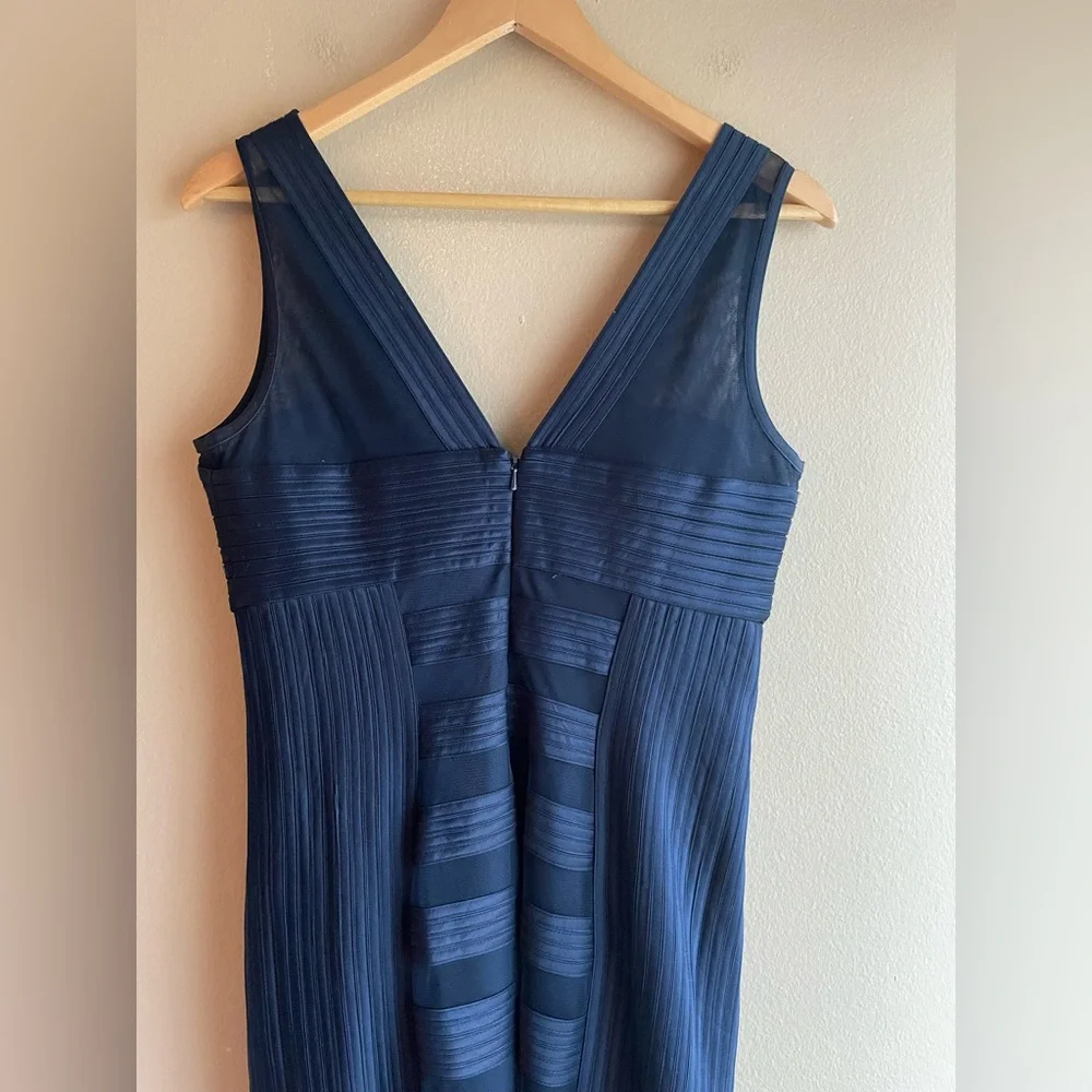 JS Collections Women Navy Blue Maxi Dress Size 8 - Picture 7 of 15